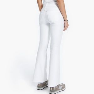 MOTHER The Weekender Frayed Boot-Cut Denim Jeans in Fairest of Them All, 0230